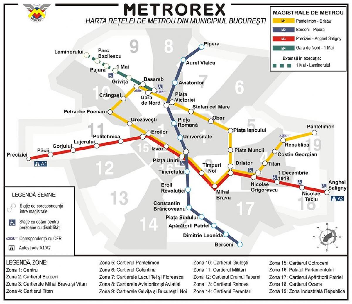 U-Bahn-Karte bucuresti