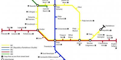 Karte von Bukarest öffentlichen Verkehrsmitteln 