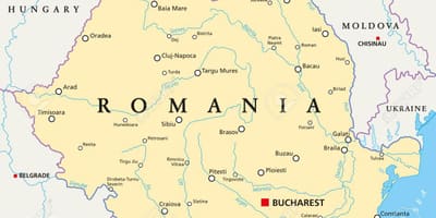 Hauptstadt von Rumänien-map